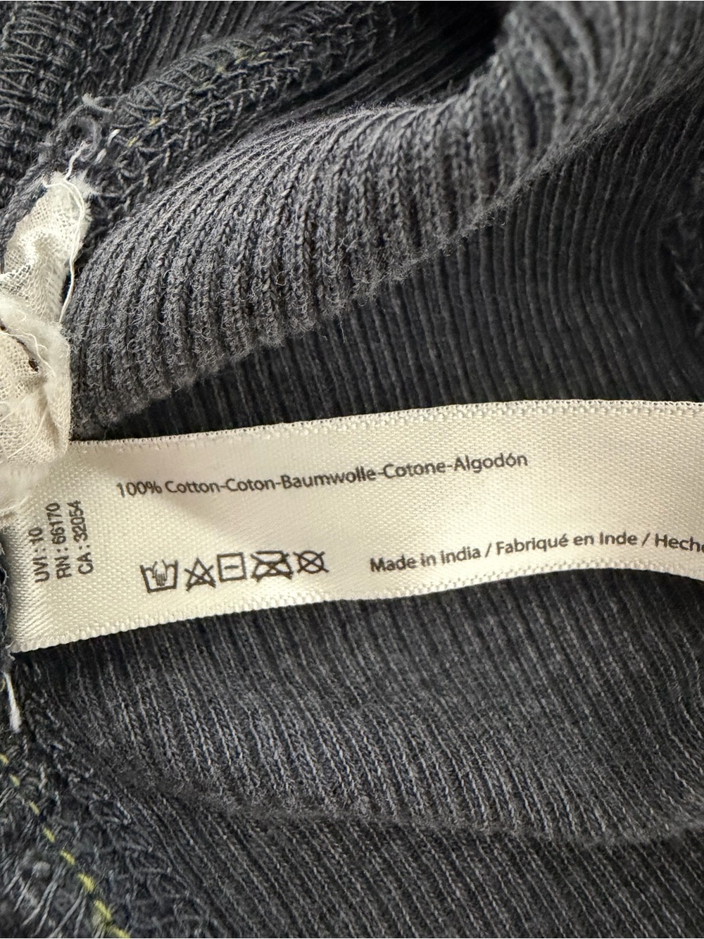 Free People Ashton Zip Thermal M Charcoal Waffle Knit Top - Picture 7 of 9